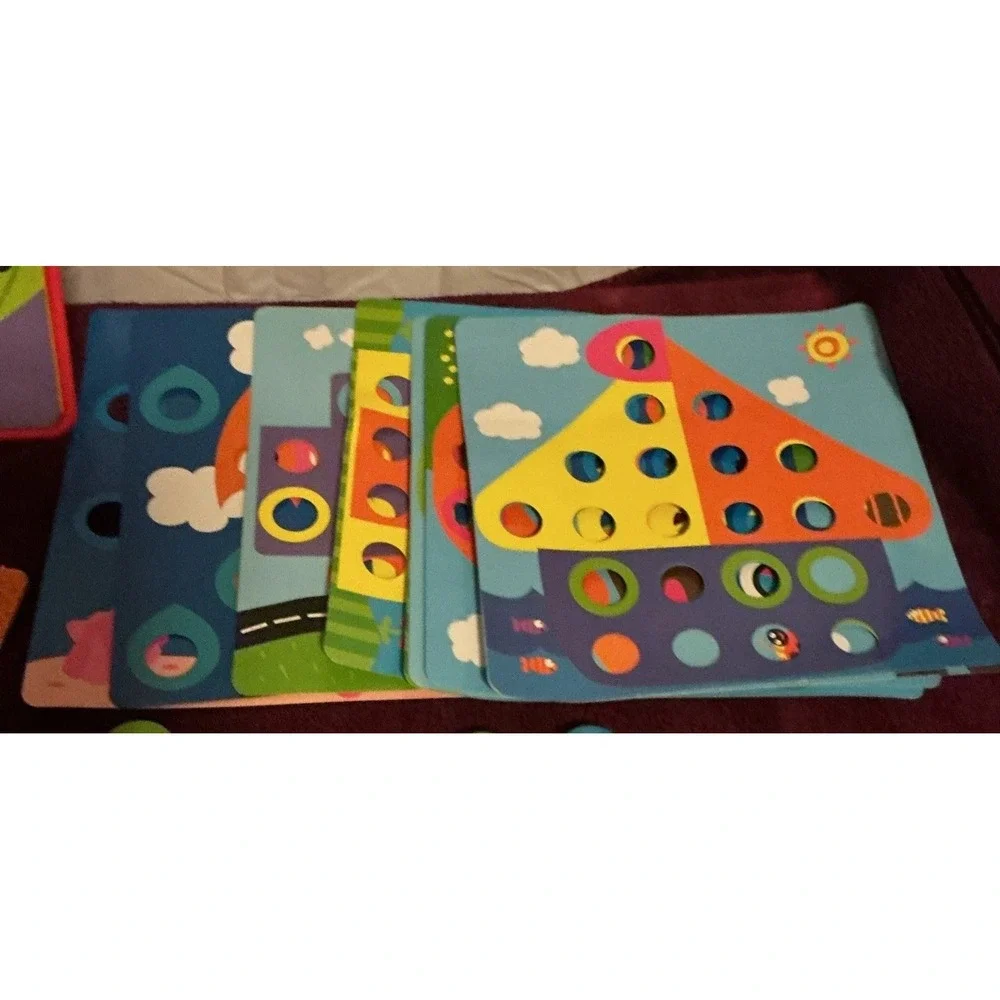 Little Hands Button Art And Lauri Foam Peg Puzzles,‎ Large Lot